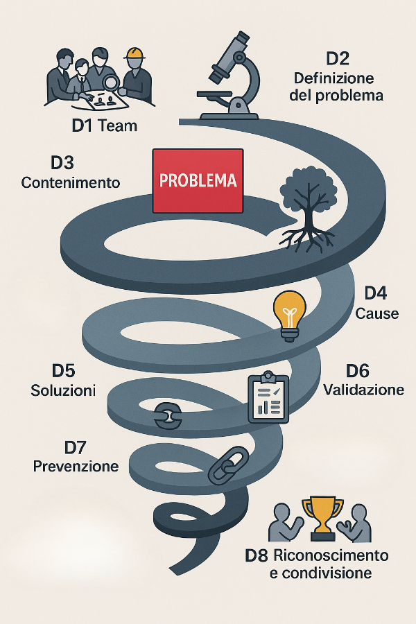 Metodo 8D per la gestione di problemi di qualità complessi