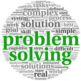 Un insieme di parole tra cui spicca Problem solving