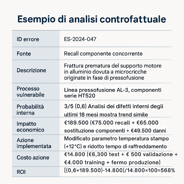 Analisi controfattuale degli errori nella ISO 9001