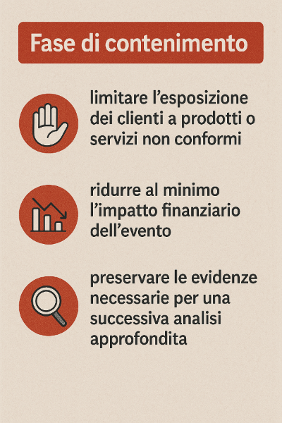 Fase di contenimento delle emergenze