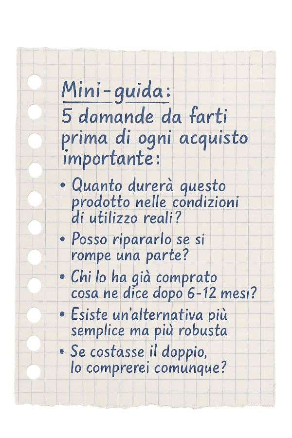 Mini-guida per gli acquisti di qualità