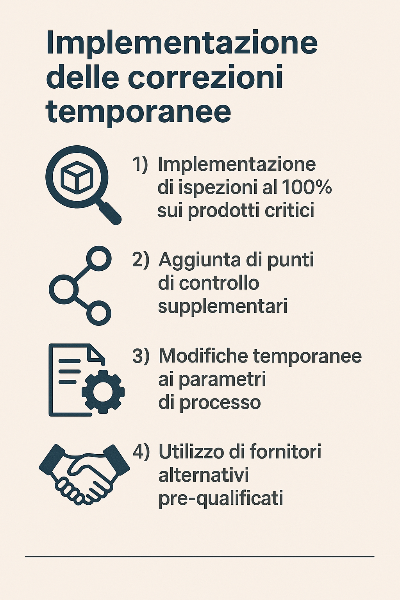 Implementazione delle correzioni temporanee per la gestione delle emergenze
