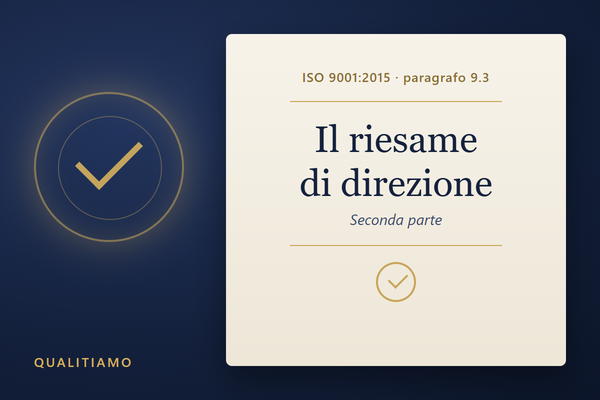 Il riesame di direzione: paragrafo 9.3 della ISO 9001:2015, seconda parte