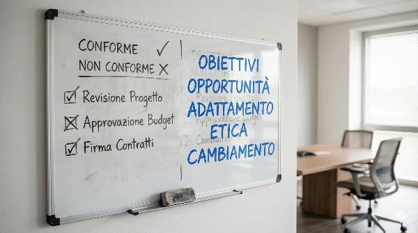 Il vecchio audit contro il nuovo audit sintetizzati su una lavagna