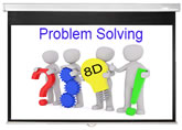 Omini che collaborano a fare problem solving con l'8D