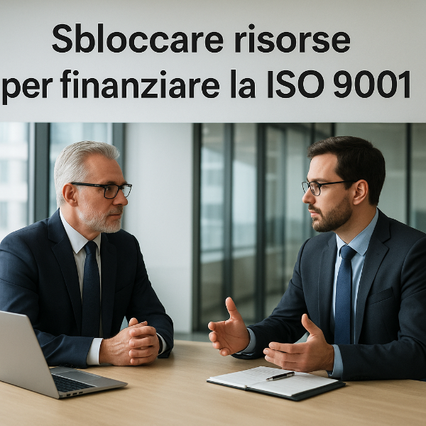 Parlare con la direzione aziendale per sbloccare risorse per finanziare la ISO 9001