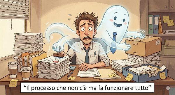 Rappresentazione concettuale dei processi fantasma in azienda