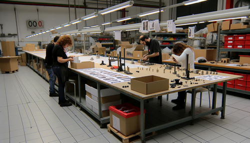 Persone al lavoro in un reparto produttivo