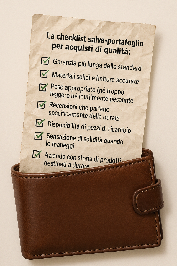 Reminder per gli acquisti di qualità