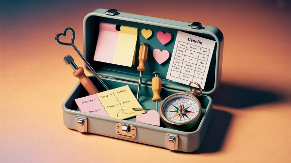 Una cassetta degli attrezzi in stile sentimentale